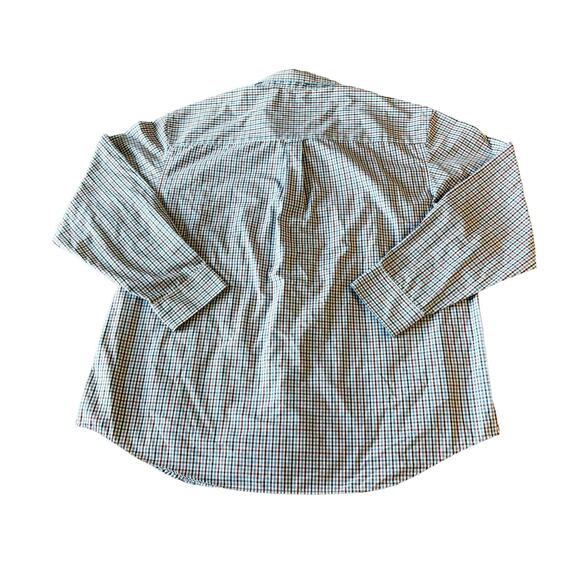 IZOD Blue/Burgundy Checkered Button-Down Mens Size 2XL - Picture 7 of 7